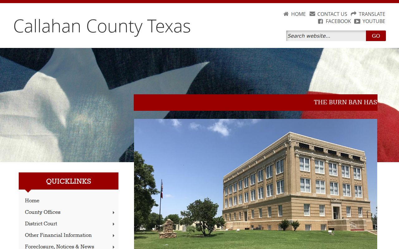 Callahan County warrant-record offices at the temporary operations building